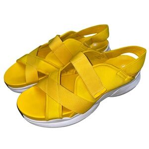 Nurture Roam Yellow Comfort Sandals Elastic Strap Slingback Women’s Size